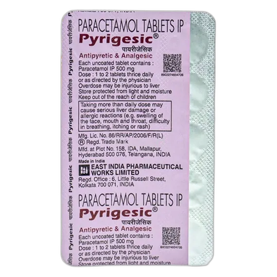 pyrigesic 500mg tablet 10's
